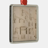 De elementen van de scheikunde" metalen ornament (Rechts)
