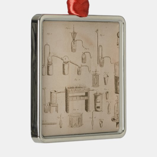 De elementen van de scheikunde" metalen ornament (Rechts)