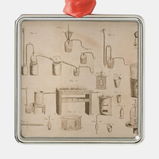 De elementen van de scheikunde" metalen ornament (Voorkant)