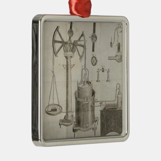 De elementen van de scheikunde" metalen ornament (Rechts)