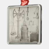 De elementen van de scheikunde" metalen ornament (Links)