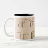 De elementen van de scheikunde" tweekleurige koffiemok (Links)