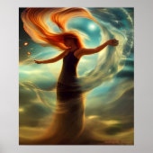 De Elements AI Fantasy Digital Art Print noemen (Voorkant)