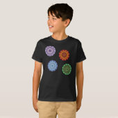 De Elements Mandalas Kind en Baby Dark Shirt (Voorkant volledig)