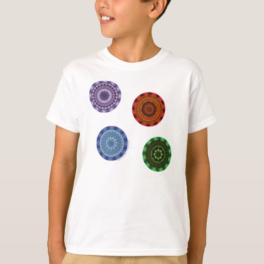 De Elements Mandalas Kind en Baby Light Shirt (Voorkant)