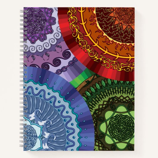 De Elements Mandalas Spiraal Notitieboek (Voorkant)