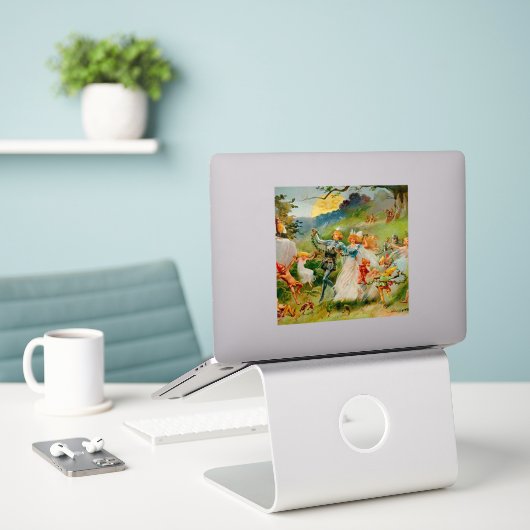 “De elendans” door ES Hardy Sticker (Laptop op bureau)