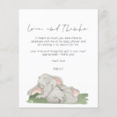 De Elephant Baby shower Love and Bedankt van het M (Voorkant)