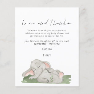 De Elephant Baby shower Love and Bedankt van het M