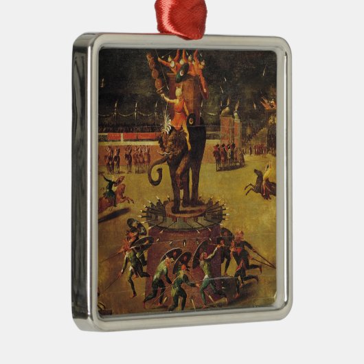 De Elephant Carousel Metalen Ornament (Rechts)