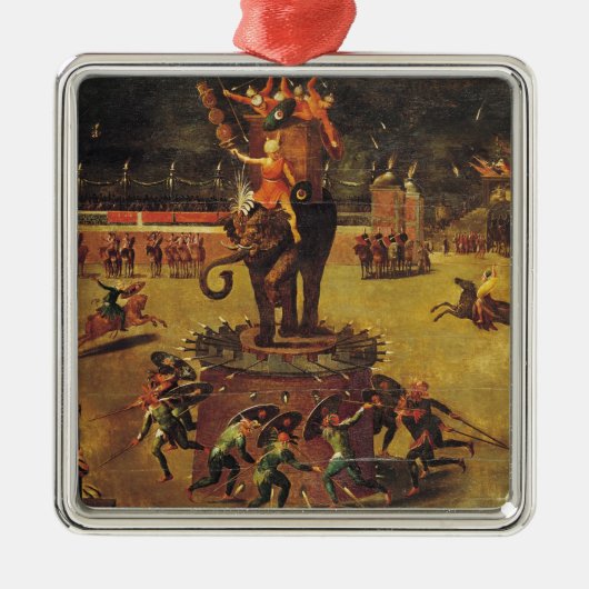 De Elephant Carousel Metalen Ornament (Voorkant)