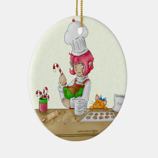 De Elf Baker Ornament (Rechts)