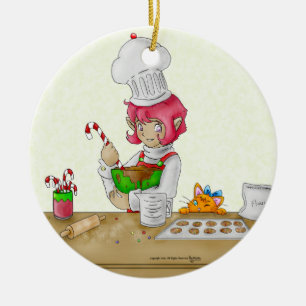 De Elf Baker Ornament