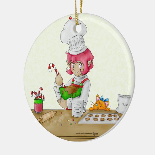 De Elf Baker Ornament (Links)