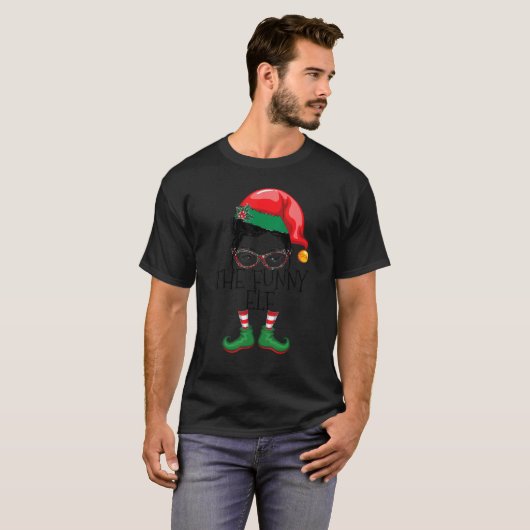 De Elf Bijpassende Familie Pyjama's Kerstmis T-shirt (Voorkant volledig)