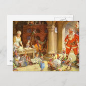 De Elf Claus die & Santas van Mevr. de Koekjes van Feestdagenkaart (Voorkant / Achterkant)