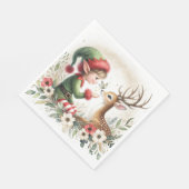 De elf en het rendier servet (Hoek)