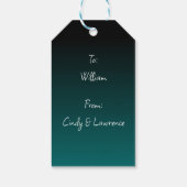 De Elf en Robot op een Label met cadeaus Cadeaulabel (Achterkant)