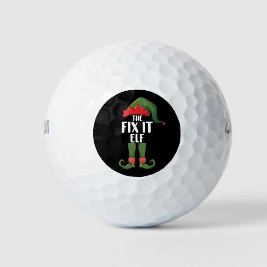 De Elf Family Matching Group Kerstmis herstellen Golfballen (Voorkant)