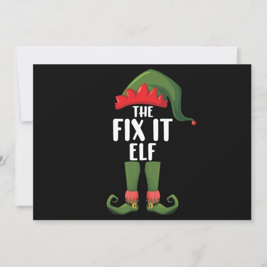 De Elf Family Matching Group Kerstmis herstellen Kaart (Voorkant)