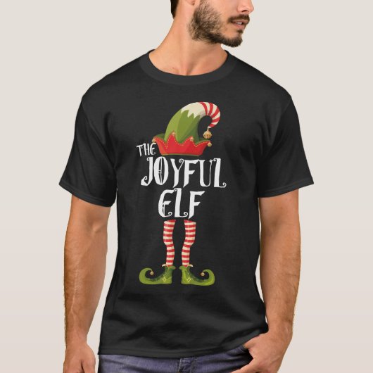 de elf - joyful elf - familie die kerstmis bij elk t-shirt (Voorkant)