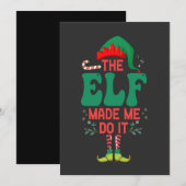 De Elf liet me het doen Grappige Kerst Elf Gift Kaart (Voorkant / Achterkant)