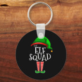 De Elf Squad Familie Matching Groep Kerstmis Sleutelhanger (Voorkant)
