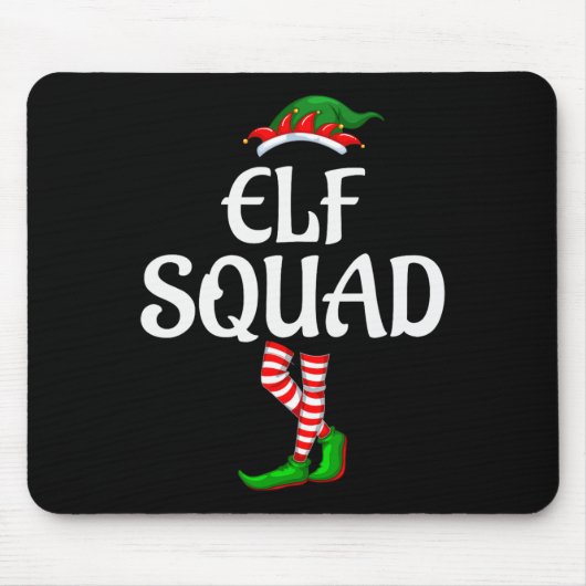 De Elf Squad Family Matching Group Kerstmis Muismat (Voorkant)