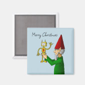 De Elf uit de Werkplaats van Sinterklaas Magneet (Voorkant / Achterkant)