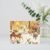 De Elf van de kerstman bij de Arctica Feestdagenkaart (Staand voorkant)