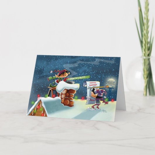 De Elf van het dak Feestdagen Kaart (Voorkant)