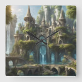 De Elf Werelden Vierkante Klok (Voorkant)