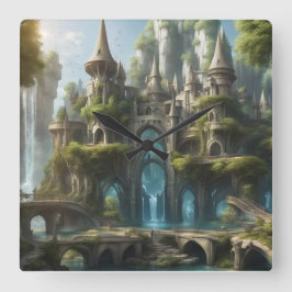 De Elf Werelden Vierkante Klok