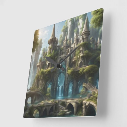 De Elf Werelden Vierkante Klok (Hoek)