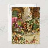 De Elfen van de Kerstman in zijn Noordpool Worksho Feestdagenkaart (Voorkant / Achterkant)