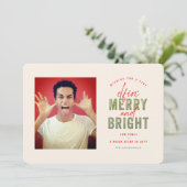 De Elfin-tijd heeft een foto gemaakt van grappighe Feestdagenkaart (Staand voorkant)