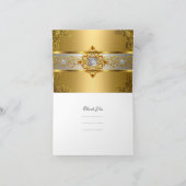 De elite dankt u kaardt Elegant Geel Goud Bedankkaart (Binnen)