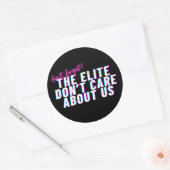 De elite geeft niet om ons AgitProp Sticker (Envelop)