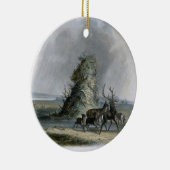 De Elkhorn-piramide op de Upper Missouri, bord 2 Keramisch Ornament (Rechts)