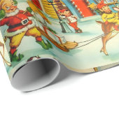 De elven van de nostalgische kerstman op de Noordp Cadeaupapier (Rol Hoek)