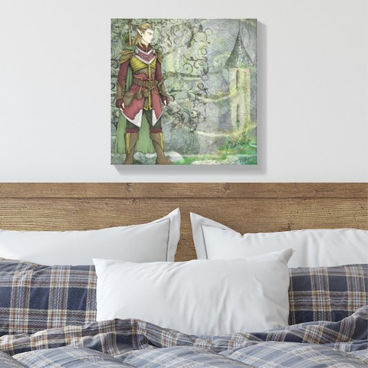 De Elven Wanderer geeft terug Canvas Afdruk (Insitu (Slaapkamer))