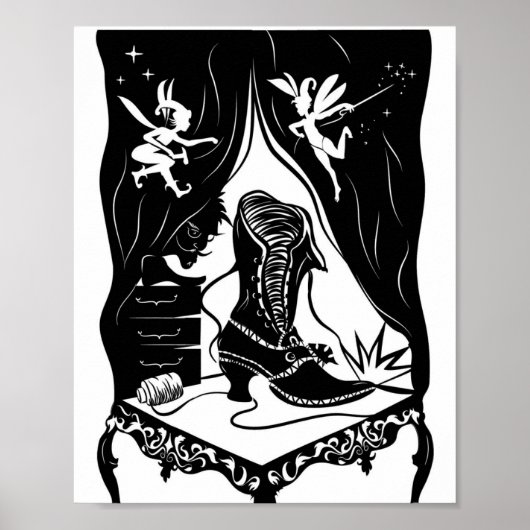 De Elves en het Poster van de Shoemaker (Voorkant)