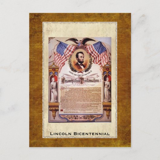 De emancipatieproclamatie briefkaart (Voorkant)