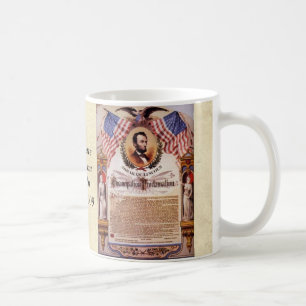 De emancipatieproclamatie droeg bij aan Lincoln Koffiemok