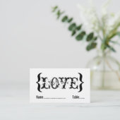 De 'Embrace Wedding Place Card' van de liefde, zwa Plaatskaartje (Staand voorkant)