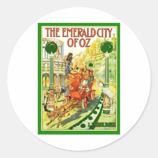 De Emerald City of Oz Ronde Sticker (Voorkant)