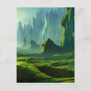 De Emerald Valley Fantasy Art Briefkaart