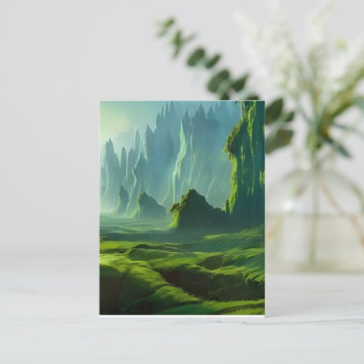 De Emerald Valley Fantasy Art Briefkaart (Staand voorkant)