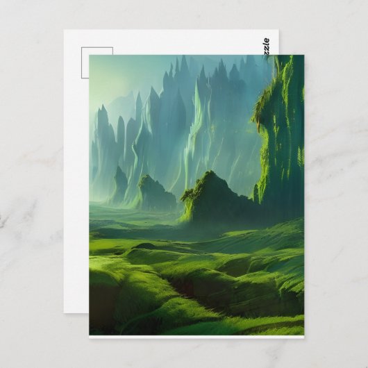 De Emerald Valley Fantasy Art Briefkaart (Voorkant / Achterkant)