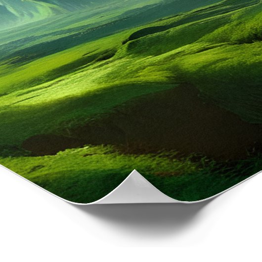 De Emerald Valley Fantasy Art Poster (Hoek)